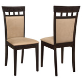 Gabriel Closed Back Dining Side Chair Cappuccino (Set of 2) | Brown | Cappuccino | 100773