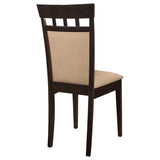 Gabriel Closed Back Dining Side Chair Cappuccino (Set of 2) | Brown | Cappuccino | 100773