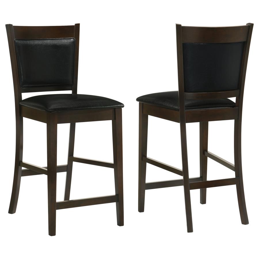 Jaden Upholstered Counter Chair Espresso (Set of 2) | King | Brown | Espresso | 100959