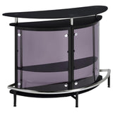 Amarillo Freestanding Glass Top Home Bar Wine Cabinet Black | Full | Black | 101065