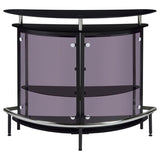 Amarillo Freestanding Glass Top Home Bar Wine Cabinet Black | Full | Black | 101065