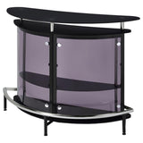 Amarillo Freestanding Glass Top Home Bar Wine Cabinet Black | Full | Black | 101065