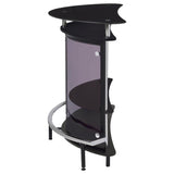 Amarillo Freestanding Glass Top Home Bar Wine Cabinet Black | Full | Black | 101065