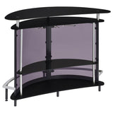 Amarillo Freestanding Glass Top Home Bar Wine Cabinet Black | Full | Black | 101065