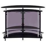 Amarillo Freestanding Glass Top Home Bar Wine Cabinet Black | Full | Black | 101065