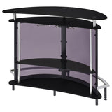 Amarillo Freestanding Glass Top Home Bar Wine Cabinet Black | Full | Black | 101065