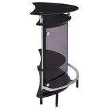 Amarillo Freestanding Glass Top Home Bar Wine Cabinet Black | Full | Black | 101065