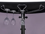 Amarillo Freestanding Glass Top Home Bar Wine Cabinet Black | Full | Black | 101065