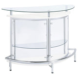 Amarillo Freestanding Glass Top Home Bar Wine Cabinet White | Full | White | 101066