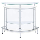Amarillo Freestanding Glass Top Home Bar Wine Cabinet White | Full | White | 101066