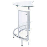 Amarillo Freestanding Glass Top Home Bar Wine Cabinet White | Full | White | 101066