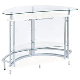 Amarillo Freestanding Glass Top Home Bar Wine Cabinet White | Full | White | 101066