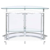 Amarillo Freestanding Glass Top Home Bar Wine Cabinet White | Full | White | 101066