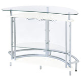 Amarillo Freestanding Glass Top Home Bar Wine Cabinet White | Full | White | 101066