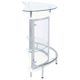 Amarillo Freestanding Glass Top Home Bar Wine Cabinet White | Full | White | 101066