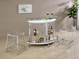 Amarillo Freestanding Glass Top Home Bar Wine Cabinet White | Full | White | 101066