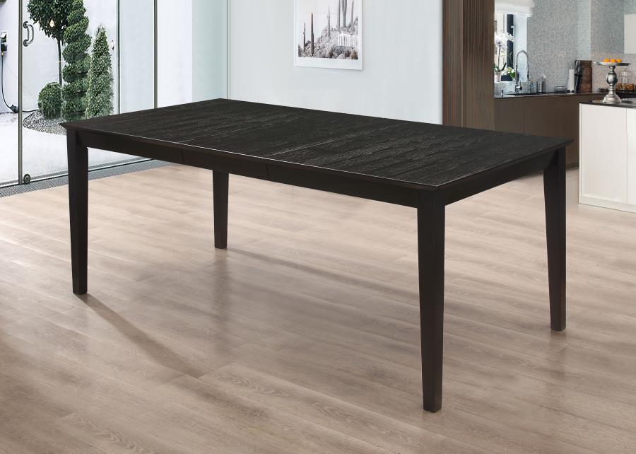 Louise Rectangular 78-inch Extension Leaf Dining Table Black | Black | 101561