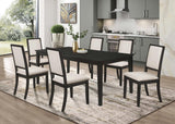 Louise Rectangular 78-inch Extension Leaf Dining Table Black | Black | 101561