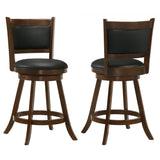 Broxton Upholstered Swivel Counter Chair Chestnut (Set of 2) | Black | Chestnut | 101919