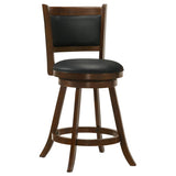 Broxton Upholstered Swivel Counter Chair Chestnut (Set of 2) | Black | Chestnut | 101919
