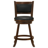 Broxton Upholstered Swivel Counter Chair Chestnut (Set of 2) | Black | Chestnut | 101919