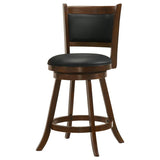 Broxton Upholstered Swivel Counter Chair Chestnut (Set of 2) | Black | Chestnut | 101919