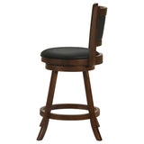 Broxton Upholstered Swivel Counter Chair Chestnut (Set of 2) | Black | Chestnut | 101919
