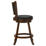 Broxton Upholstered Swivel Counter Chair Chestnut (Set of 2) | Black | Chestnut | 101919
