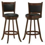 Broxton Upholstered Swivel Bar Chair Chestnut (Set of 2) | Black | Chestnut | 101920