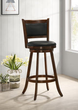 Broxton Upholstered Swivel Bar Chair Chestnut (Set of 2) | Black | Chestnut | 101920
