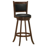 Broxton Upholstered Swivel Bar Chair Chestnut (Set of 2) | Black | Chestnut | 101920