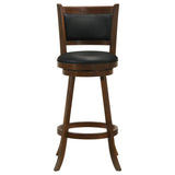 Broxton Upholstered Swivel Bar Chair Chestnut (Set of 2) | Black | Chestnut | 101920