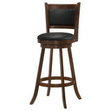 Broxton Upholstered Swivel Bar Chair Chestnut (Set of 2) | Black | Chestnut | 101920