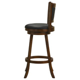 Broxton Upholstered Swivel Bar Chair Chestnut (Set of 2) | Black | Chestnut | 101920