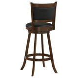 Broxton Upholstered Swivel Bar Chair Chestnut (Set of 2) | Black | Chestnut | 101920