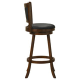 Broxton Upholstered Swivel Bar Chair Chestnut (Set of 2) | Black | Chestnut | 101920