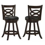 Calecita Wood Swivel Counter Stool Cappuccino (Set of 2)