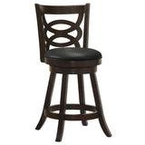Calecita Wood Swivel Counter Stool Cappuccino (Set of 2) | Black | Cappuccino | 101929