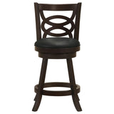 Calecita Wood Swivel Counter Stool Cappuccino (Set of 2) | Black | Cappuccino | 101929