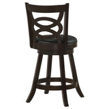Calecita Wood Swivel Counter Stool Cappuccino (Set of 2) | Black | Cappuccino | 101929