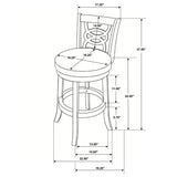 Calecita Wood Swivel Counter Stool Cappuccino (Set of 2) | Black | Cappuccino | 101929
