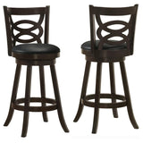 Calecita Wood Swivel Bar Chair Cappuccino (Set of 2) | Black | Cappuccino | 101930
