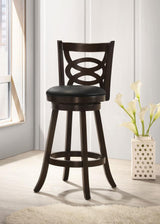 Calecita Wood Swivel Bar Chair Cappuccino (Set of 2) | Black | Cappuccino | 101930