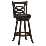 Calecita Wood Swivel Bar Chair Cappuccino (Set of 2) | Black | Cappuccino | 101930