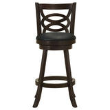 Calecita Wood Swivel Bar Chair Cappuccino (Set of 2) | Black | Cappuccino | 101930