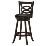 Calecita Wood Swivel Bar Chair Cappuccino (Set of 2) | Black | Cappuccino | 101930