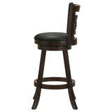 Calecita Wood Swivel Bar Chair Cappuccino (Set of 2) | Black | Cappuccino | 101930