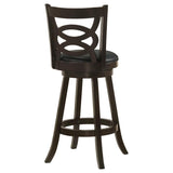 Calecita Wood Swivel Bar Chair Cappuccino (Set of 2) | Black | Cappuccino | 101930