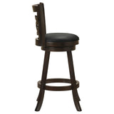 Calecita Wood Swivel Bar Chair Cappuccino (Set of 2) | Black | Cappuccino | 101930