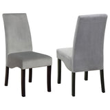 Stanton Velvet Upholstered Dining Side Chair Grey (Set of 2) | Full | Grey | 102062